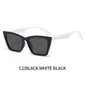 Occhiali da sole cat-eye polarizzati con montatura bicolore nero-bianco e lenti grigio scuro - Montatura Nero Bianco Lenti Nero Grigio