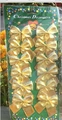 Set di 12 fiocchi di Natale dorati glitterati per decorazioni festive su cartoncino - 12 Pezzi per Piastra / Oro