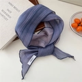 Écharpe étroite en lin à rayures bleues et violettes pour cheveux et cou de femme - 11Linen-Rayures Colorées Violettes