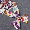 Fashionable satin twilly scarf featuring colorful perfume bottle prints on white silk - White Perfume