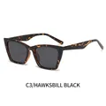 Occhiali da sole polarizzati cat eye con montatura tartarugata e lenti grigie C3 - Montatura Tartarugata Lenti Grigio Nero