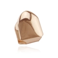 Close-up of a polished rose gold hip-hop vampire fang cap with smooth metallic finish - Single Polished Rose Gold
