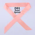 Detail of skinny apricot pink satin scarf D91 with elegant smooth glossy texture - 100x4cm / Snow Bud Pink