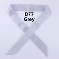 Detailed close-up of gray satin skinny scarf D77 with silky glossy finish - 100x4cm / Gray