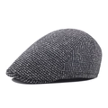 Berretto invernale in maglia di lana tweed grigio scuro con fodera in cotone - Circa 58cm / Grigio