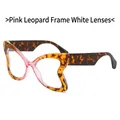 Pink tortoise butterfly frame sunglasses with clear lenses and chic leopard pattern - Pink Leopard Frame Clear Lenses