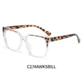 Square blue light blocking glasses with a stylish tortoiseshell pattern frame - Tortoise (C2)