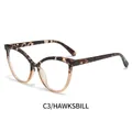 Occhiali anti-luce blu TR90 cat-eye con montatura in elegante motivo tartarugato - Montatura Tartarugata