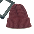 Classic burgundy ribbed knit beanie for winter, warm cuffed style for men and women - One Size (High Elasticity) / Burgundy