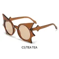 Lunettes de soleil hip hop chauve-souris C5 avec monture thé et verres teintés - Monture Thé Verres Champagne