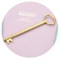 Creative gold key-shaped gel ink pen with vintage metal design for office and school - Gold-Round Ring Key