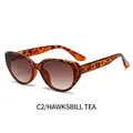 Gafas de sol cat eye con montura de carey y lentes degradadas marrones de mujer - Marco Carey Lente Té Degradado