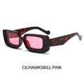 Retro square sunglasses with hawksbill tortoise frames and translucent pink lenses - Tortoise Frame Pink Lens