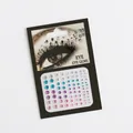 Gesichts-Strassaufkleber Set mit Farbverlauf in Blau, Violett und Rosa Acrylsteinen - Mehrfarbig 81 Stk