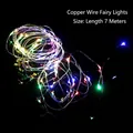 7-meter colorful LED copper wire string lights for festive Christmas tree decoration - 7m Copper Wire Multicolor Light