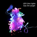 Multi-color 9m LED string lights with transparent controller for Christmas tree decor - Multicolor LED Light 9m