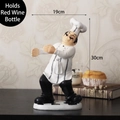 Chef figurine wine bottle holder in resin for home kitchen and restaurant decoration - Wine Bottle Holder Style CS603