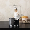 Creative resin chef figurine with 24cm storage jar for home kitchen and bakery decor - Storage Jar Style CS608
