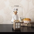 Resin chef figurine holding a serving cart, home and restaurant decor, 23cm height - Cart Service Style CS611