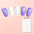 Luminous Christmas nail stickers SN-004 with glowing snowflakes and reindeer motifs - SN-004