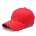 Gorra de béisbol clásica de algodón rojo brillante con estructura de seis paneles - Ajustable / Rojo