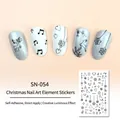 Luminous Christmas nail stickers SN-054 with elk and snowflake designs for children - SN-054