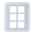 Makro-Detail einer 6-Kammer-Silikonform für DIY-Harzschmuck und Bastelarbeiten - 6-Kavitäten Würfelform (Ohne Loch 16mm)