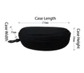 Custodia per occhiali nera in EVA con cerniera e gancio, misura 170x75x50mm - Custodia Universale per Occhiali