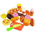 Détails du set de jouets fast-food avec pizza, burger et frites pour enfants - Ensemble de Pizza 20 pièces