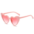 Chic heart-shaped sunglasses with pink frames and gradient lenses for women - Pink Frame Gradient Pink Lens