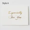 Minimalist white greeting card with elegant gold foil Especially For You lettering - Type A-Especially For You (With Envelope)