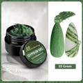 Detalle macro del gel de yeso verde oscuro para manicura 3D con textura en relieve - Gel de Yeso 03 (Verde)