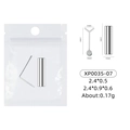 Detailansicht des Nagelkunst Magnet-Tools mit Abmessungen 2,4cm x 0,5cm und V-förmigem Design - Silbernes Y-förmiges Magnetwerkzeug-Kombiset (XP0035-07)