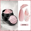 Primer plano de gel de uñas de yeso rosa con textura granulada y efecto de relieve 3D - Gel de Yeso 04 (Rosa)
