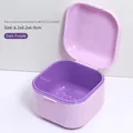 Paarse desinfectiebox voor nagelbits van 8,2x8,2x6,9cm met handige uitneembare mand - Donkerpaars