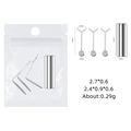 Magnetic Y-shape metal pin set for cat eye nail polish art tools with silver finish - Nail Large Y-Shape Heart 3pcs + 1pc Large Magnet Tool