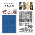 Dettaglio macro della piastra nail stamping XY-NAIL05 con pizzo mandala e fiori - Mandala Pizzo Geometrico (XY-05)