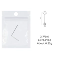 Silver Y-shaped cat eye nail magnet tool with dimensions 2.4cm height and 0.22g weight - Large Nail Y-Shape Magnet Tool