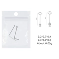 Y-shaped nail art magnet tool for heart effect cat eye manicures silver metal parts - Y-Shape Magnet Tool One Large One Small