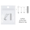 Nail art cat eye magnet tool set with Y-shaped metal pieces and cylinder sleeve - Small Y-Shape Heart 3pcs + 1pc Small Magnet Tool Set