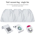 Lot de 3 sacs à poussière d'ongles en tissu non tissé blanc avec bande élastique pour aspirateurs - Sac d'Aspirateur
