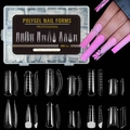 288pcs transparent polygel nail forms with scale lines for professional extension - Nail Form Set 02 (12 Styles Mixed) / 288 PCS Set