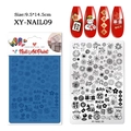 Detail van de nagelstempelplaat voor het Chinees Nieuwjaar met feestelijke motieven - Chinese Feestelijke Stijl (XY-09)