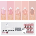 5-Farben-Set mattierte French Softgel-Nägel zum Aufdrücken mit 150 Stück in 15 Größen - 150-teiliges Set / Westlicher Französischer Stil-Stil 02