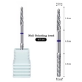 Detailed size chart of ST-05 alloy nail drill bit with precise spiral cutting texture - ST-05 Double Ended Drill Bit
