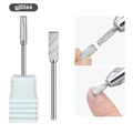 Precision nail drill bit with sanding band and steel mandrel on a storage base - Small Mandrel A (gj0566)
