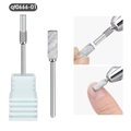 Detail of professional stainless steel nail drill bit showing assembly and usage - Small Mandrel C (qt0666-01)