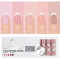5-color matte french press-on nail tips set with 150 pieces and 15 different sizes - 150-piece Set / Western French Style-Style 05