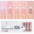 French soft gel nail tips set in five pink shades, 150pcs box with 15 sizes - 150-piece Set / Western French Style-Style 06