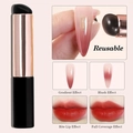Esponja de maquillaje reutilizable para degradados de uñas y labios con mango de oro rosa - Negro (Sin Tapa)